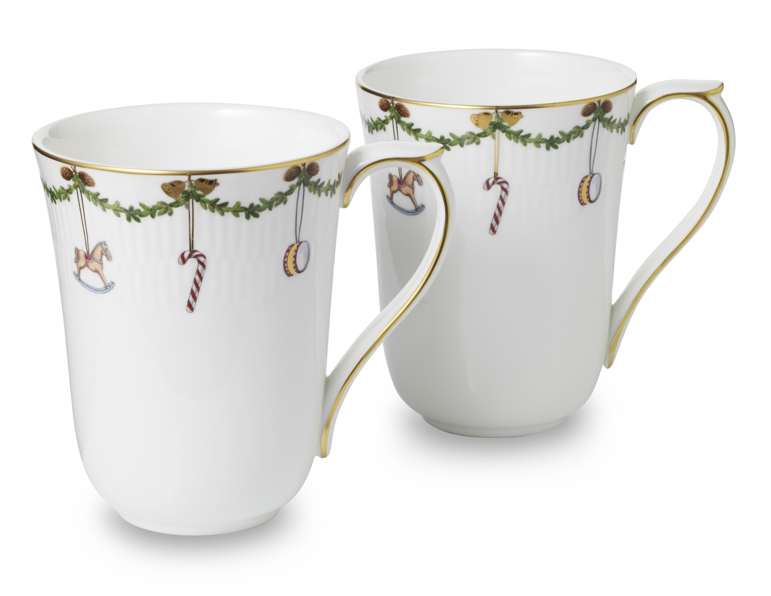 Royal Copenhagen STAR FLUTED CHRISTMAS Becher 2erSet SkanDes by